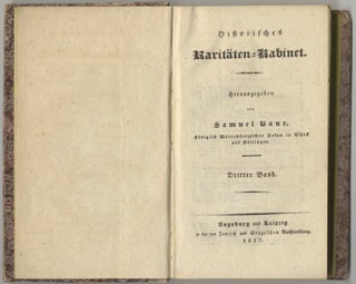 Book #27406 Historisches Raritäten-Kabinet; Dritter Band. Samuel Baur