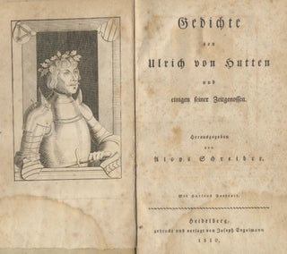 Book #27410 Gedichte Von Ulrich Von Hutten Und Einigen Seiner Zeitgenossen. Ulrich Von Hutten
