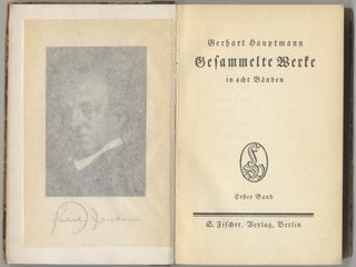 Book #27443 Gesammelte Werke In Acht Bänden. Gerhart Hauptmann