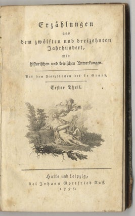 Book #27461 Erzählungen Von Dem Zwölften Und Dreizehnten Jahrundert, Mit Historischen Und...