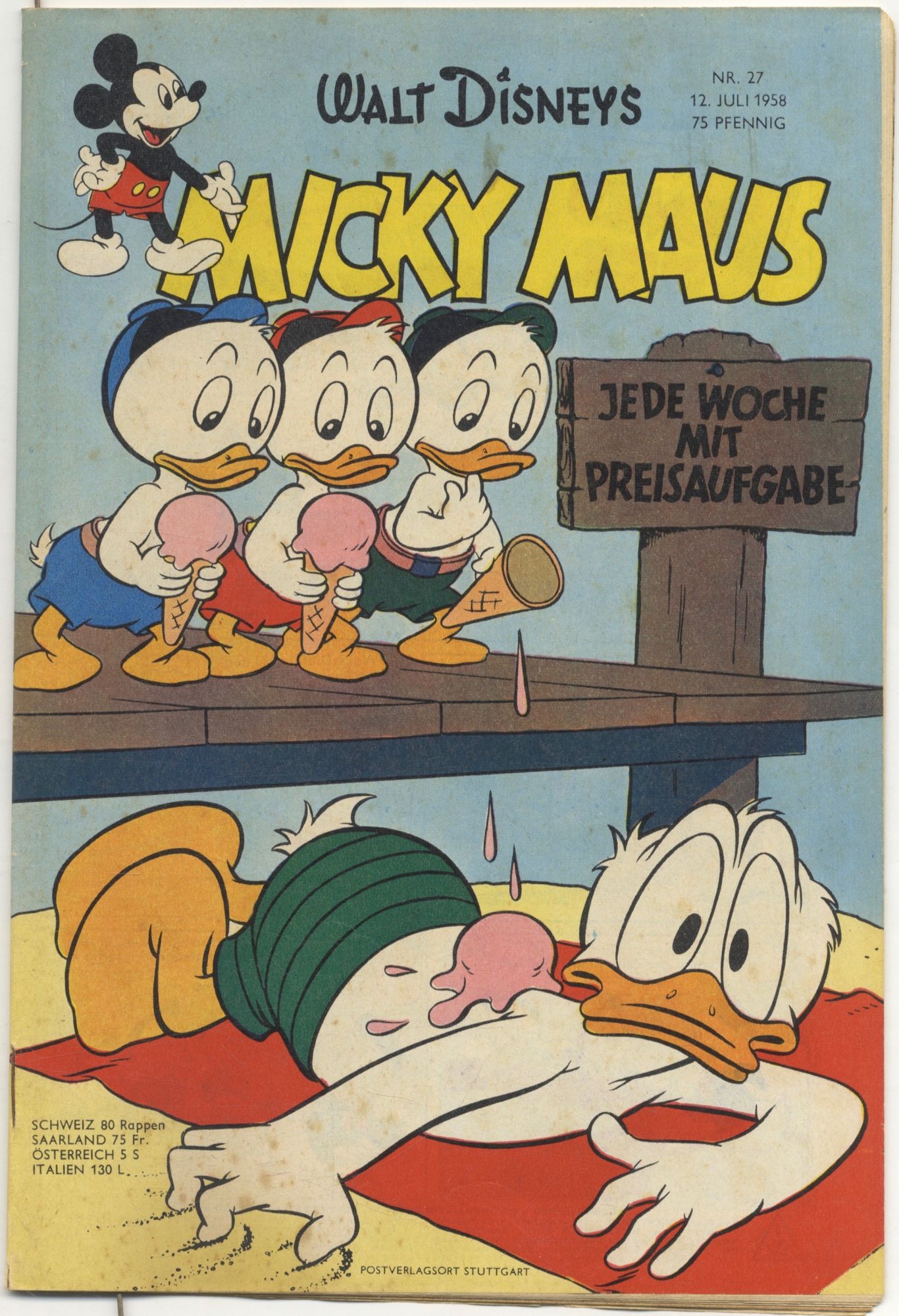 Book #27499 Micky Maus - 1st Edition/1st Printing. Walt Disney.