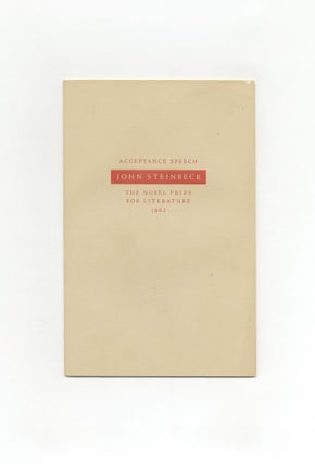 Book #28024 Acceptance Speech The Nobel Prize For Literature, 1962 - 1st Edition/1st Printing....