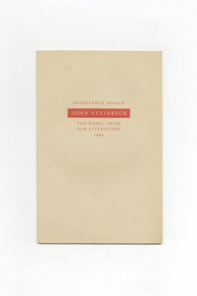 Acceptance Speech The Nobel Prize For Literature, 1962 - 1st Edition/1st Printing