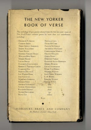 The New York Book Of Verse - 1st Edition/1st Printing
