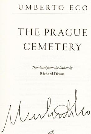 The Prague Cemetery - 1st US Edition/1st Printing