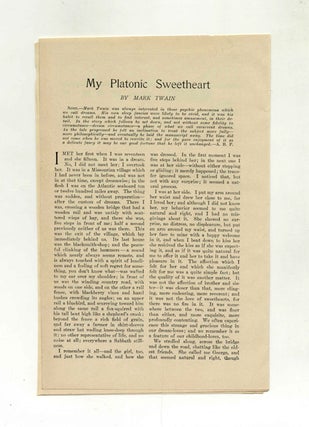 Book #29536 My Platonic Sweetheart. Mark Twain, Mark Twain Samuel Langhorne Clemens