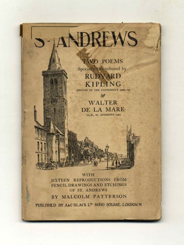 Book #29588 St. Andrews, Two Poems - 1st Edition. Rudyard Kipling.