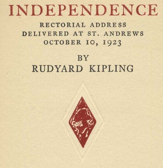 Book #29731 Independence. Rudyard Kipling