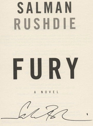 Book #29762 Fury - 1st Edition/1st Impression. Salman Rushdie