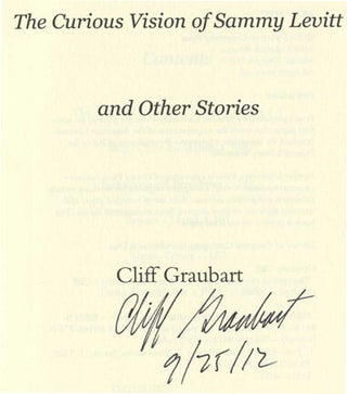 Book #29774 The Curious Vision Of Sammy Levitt And Other Stories - 1st Edition/1st Printing....