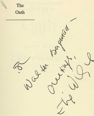 The Oath - 1st US Edition/1st Printing. Elie Wiesel.