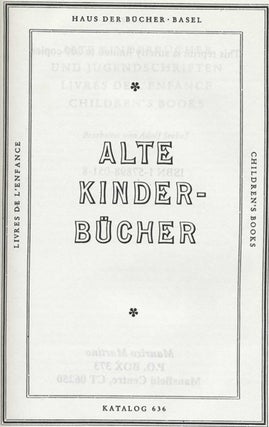 Alte Kinderbücher Und Jugendschriften; Livres De L'enfance; Children's Books