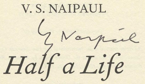 Book #29830 Half A Life - 1st US Edition/1st Printing. V. S. Naipaul.