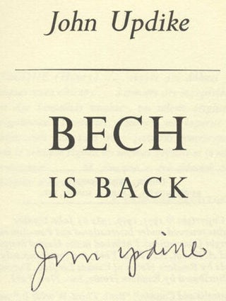 Bech Is Back - 1st Edition/1st Printing