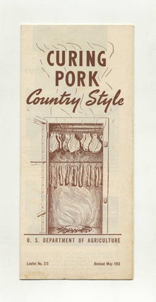 Book #29953 Curing Pork Country Style. U. S. Department Of Agriculture