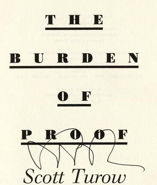 The Burden of Proof - 1st Edition/1st Printing