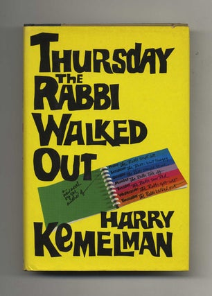 Book #30784 Thursday the Rabbi Walked Out - 1st Edition/1st Printing. Harry Kemelman