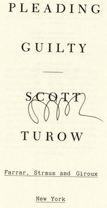Pleading Guilty - 1st Edition/1st Printing