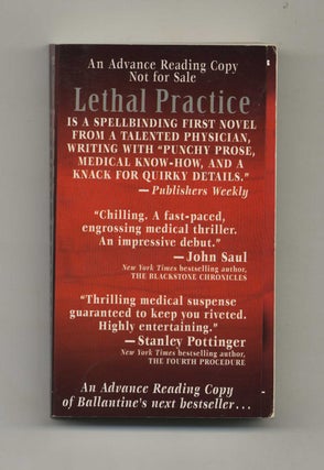 Book #32633 Lethal Practice - Advance Reading Copy. Peter Clement