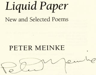 Liquid Paper: New and Selected Poems - 1st Edition/1st Printing