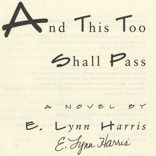 And This Too Shall Pass - 1st Edition/1st Printing