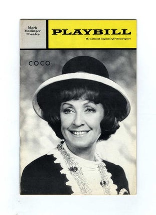 Playbill: Volume 8, Issue 9 (Sept. 1970) ; Frederick Brisson Presents Danielle Darrieux As Coco, Alan Jay and Lerner.