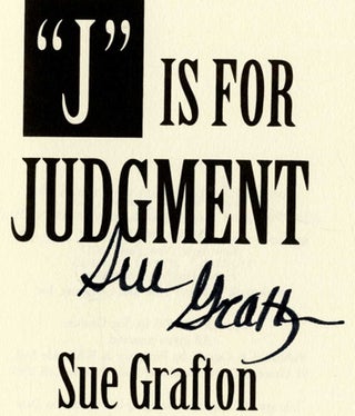 "J" is for Judgment - 1st Edition/1st Printing