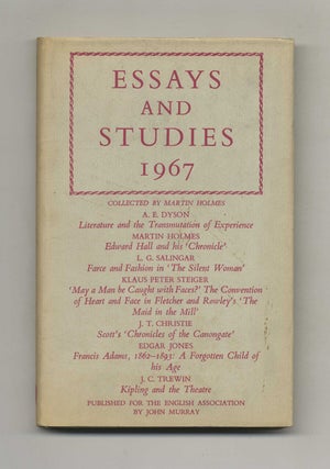 Book #40214 Essays and Studies 1967: Being Volume Twenty of the New Series of Essays and Studies...