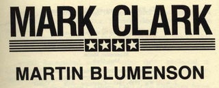 Mark Clark - 1st Edition/1st Printing