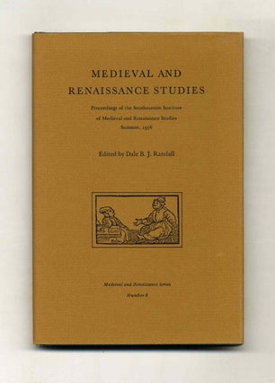 Book #41310 Medieval and Renaissance Studies. Dale B. J. Randall