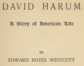 David Harum: A Story of American Life