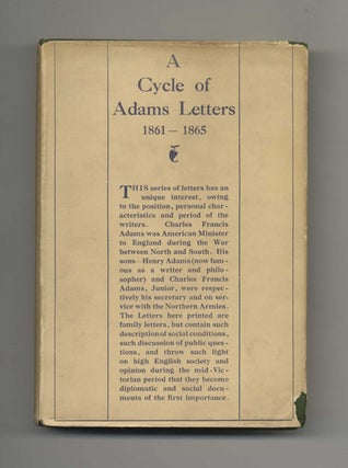 A Cycle of Adams Letters: 1861-1865 - 1st UK Edition/1st Printing