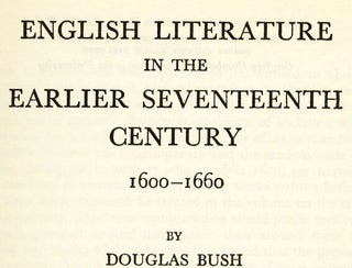 English Literature in the Earlier Seventeenth Century