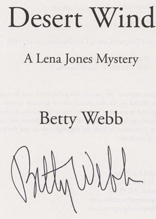 Desert Wind: a Lena Jones Mystery - 1st Edition/1st Printing