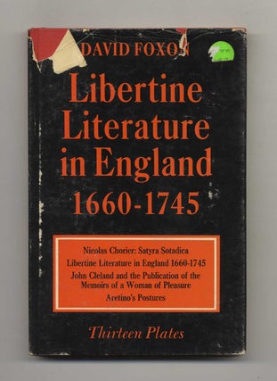 Book #51854 Libertine Literature in England 1660-1745 - 1st Edition/1st Printing. David Foxon
