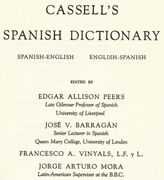 Cassell's Spanish Dictionary: Spanish-English, English-Spanish