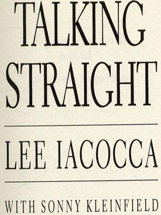Talking Straight - 1st Edition/1st Printing
