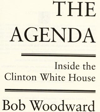 The Agenda: Inside the Clinton White House - 1st Edition/1st Printing