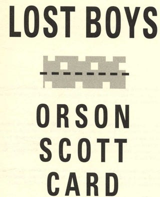 Lost Boys - 1st Edition/1st Printing