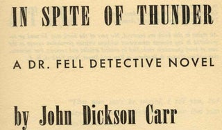 In Spite of Thunder: A Dr. Feel Detective Novel