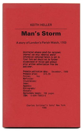Book #55124 Man's Storm: a Story of London's Parish Watch, 1703 - 1st Edition/1st Printing....