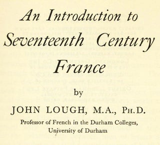 An Introduction to Seventeenth Century France